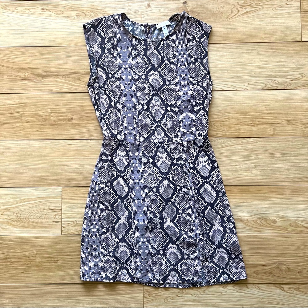 Leith M snake print dress with key hole back